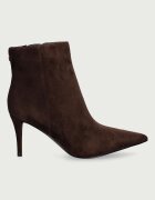 GUESS боти с тънък ток дамски от велур CALEZA кафяви FLFCLZ SUE10