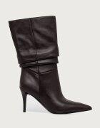 GUESS боти с висок ток дамски от кожа CARALEE кафяви FLFCRL LEA11
