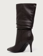 GUESS боти с висок ток дамски от кожа CARALEE кафяви FLFCRL LEA11