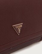 GUESS чанта crossbody дамска от имитация на кожа NOELLE бордо HWZG96 72210