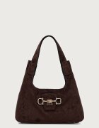 GUESS чанта дамска от имитация на велур SUNSET кафява HWSG23 14010