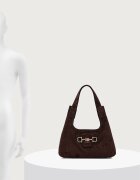 GUESS чанта дамска от имитация на велур SUNSET кафява HWSG23 14010