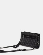 GUESS чанта през рамо мъжка от имитация на кожа MILANO черна HMMILO P6157