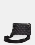 GUESS чанта през рамо мъжка от имитация на кожа MILANO черна HMMILO P6391