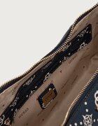 GUESS чанта тип багета дамска от имитация на кожа ALLEGRA синя HWGP24 89180
