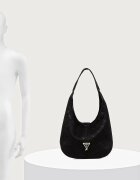 GUESS чанта тип хобо за деца от имитация на велур черна J6BZ07 W3970