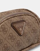 GUESS чанта за кръста дамска от имитация на кожа LATONA бежова TWHB92 11080