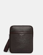 GUESS чанта за рамо мъжка от имитация на кожа MILANO кафява HMMIPW P6223