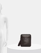 GUESS чанта за рамо мъжка от имитация на кожа MILANO кафява HMMIPW P6223