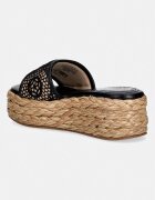 GUESS Чехли BINATA в черно с платформа FLJBIA FAL04