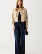 GUESS дънки high waist дамски тъмносини W6YAJF D1354