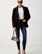 GUESS дънки skinny дамски 1981 SKINNY тъмносини W6YA46 D1537