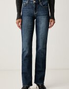 GUESS дънки straight дамски ICONIC STRAIGHT тъмносини W6BAJR D2117