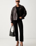 GUESS дънки tapered дамски NEW MOM черни W6YA3J D1544