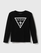 GUESS Детска блуза с дълги ръкави в черно
