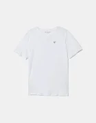 GUESS Детска памучна тениска в бяло с изчистен дизайн L5YI38 K5M20