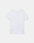GUESS Детска памучна тениска в бяло с изчистен дизайн L5YI38 K5M20