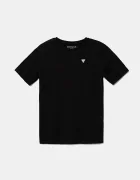 GUESS Детска памучна тениска в черно с изчистен дизайн L5YI38 K5M20