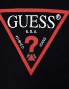 GUESS Детска памучна тениска в тъмносиньо с принт N73I55 K8HM0