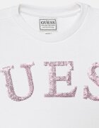 GUESS детски памучен суичър бяла K6RQ05 KAD74