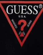 GUESS Детски памучен суичър в тъмносиньо с принт L73Q09 KAUG0