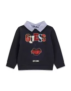GUESS ежедневен комплект за деца с памук тъмносин N6BG01 K6105