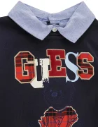 GUESS ежедневен комплект за деца с памук тъмносин N6BG01 K6105
