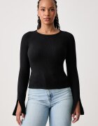GUESS JEANS блуза с дълги ръкави дамска черна W6BP10 K5533