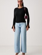 GUESS JEANS блуза с дълги ръкави дамска черна W6BP10 K5533