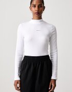 GUESS JEANS блуза с дълги ръкави дамска от памук с еластан бяла W6BP06 K5471