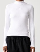 GUESS JEANS блуза с дълги ръкави дамска от памук с еластан бяла W6BP06 K5471