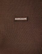 GUESS JEANS блуза с дълги ръкави дамска с памук кафява W6BP05 K5470