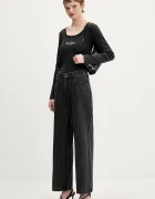 GUESS JEANS Блуза с дълги ръкави в черно W6RP24 KA0H1