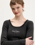 GUESS JEANS Блуза с дълги ръкави в черно W6RP24 KA0H1