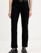 GUESS JEANS дънки straight дамски черни W5YA98 D6311