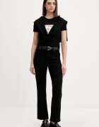 GUESS JEANS дънки straight дамски черни W5YA98 D6311