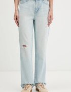 GUESS JEANS дънки straight дамски сини W6GA98 D6533