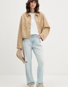 GUESS JEANS дънки straight дамски сини W6GA98 D6533