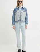 GUESS JEANS Дънкова риза дамска в синьо със свободна кройка с класическа яка W5GH0H D5M83