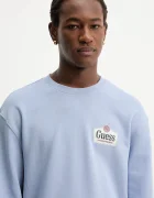 GUESS JEANS Памучен суичър мъжки в синьо с принт M6RQ21 KCPR1