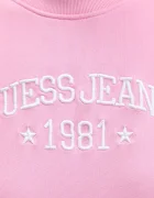 GUESS JEANS Памучен суичър в розово с апликация W6RQ04 KCPR1