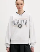 GUESS JEANS Памучен суичър в сиво с принт W6RQ09 K68I4