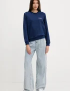 GUESS JEANS Памучен суичър в тъмносиньо с принт W5YQ22 KCXQ1