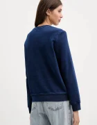 GUESS JEANS Памучен суичър в тъмносиньо с принт W5YQ22 KCXQ1