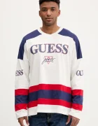 GUESS JEANS Памучна блуза с дълги ръкави