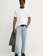GUESS JEANS Памучна тениска в бяло с принт M5BI78 K8FQ4