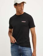 GUESS JEANS Памучна тениска в черно с принт M4YI55 K8HM0