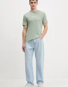 GUESS JEANS Памучна тениска в синьо с апликация M4YI52 K8HM0