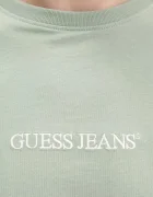 GUESS JEANS Памучна тениска в синьо с апликация M4YI52 K8HM0