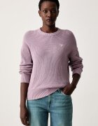 GUESS JEANS пуловер дамски от памук виолетов W4BR08 Z3HM1